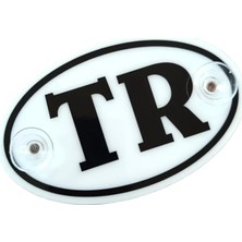 Midas Toptan Home Tr Plaka Oval Vantuzlu Pleksi Cam Süsü Beyaz 13X8CM