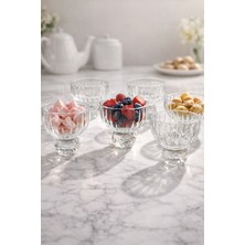 Yzhome 6 Kişilik Cam Elmas Ayaklı Kahve Yanı Lokumluk Sosluk Kase Kahvaltılık