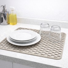 Sihome Kaydırmaz Silikon Lavabo Mat | Su Tahliyeli Bulaşık Kurutma & Çok Amaçlı Mutfak Mat
