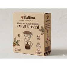 Kafiltro Hario V60 Uyumlu Kraft Doğal Kahve Filtresi (02 Boy - 100 Adet)