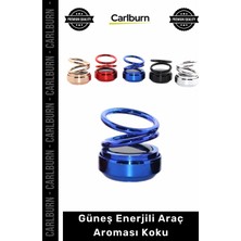 Carlburn Özel Üretim Solar Panelli Çift Halka Döner Metalik Torpido Aksesuar Güneş Enerjili Araç Aroması Koku