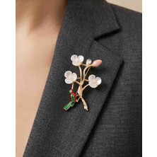 Noshnosh Tasarım Zirkon Taşlı Broş Yakaiğnesi