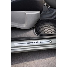 Carvian Citroen Nikelaj Krom Plastik 4 Parça Kapı Eşik Seti