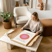 Pegziz Aslan Burcu Astroloji Tablosu Modern Minimalist Duvar Tablosu