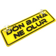 Midas Toptan Home Dön Bana Ne Olur Yazılı Sarı Dekor Plaka Vantuzlu Cam Süsü 22X7.5CM