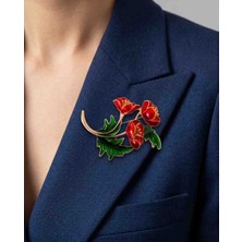 Noshnosh Zirkon Taşlı Tasarım Broş Yakaiğnesi