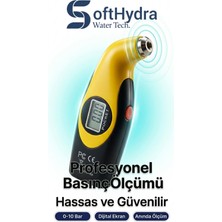 Softhydra Dijital Basınç Ölçer Manometre 0-10 Bar – Lastik, Su Arıtma Tankı ve Kompresör Uyumlu