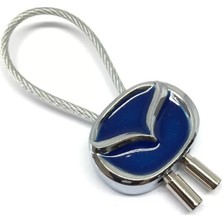 Midas Toptan Home Mazda Çelik Telli Metal Oto Anahtarlık Mavi