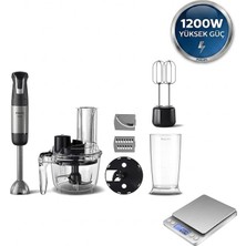 Philips 5000 Serisi 1200 W 1.7 L Mutfak Robotlu El Blender Seti + Mutfak Tartısı