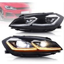 X Power Tuning Vw Golf 7.5 Uyumlu Krom J Dizayn Kayar Sinyal Far