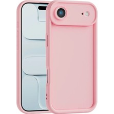 Fenza iPhone Air Uyumlu Kamera Çıkıntılı Pembe Renkli Mat Silikon Telefon Kılıfı