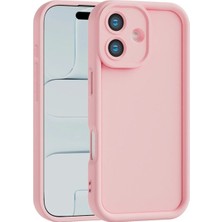 Fenza iPhone 17 Uyumlu Kamera Çıkıntılı Pembe Renkli Mat Silikon Telefon Kılıfı