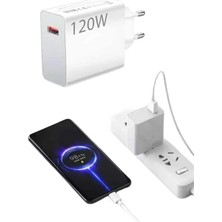 Midas Toptan Home Type C Yüksek Hızlı Şarj Aleti Beyaz 120W Ultra Uzun Ömürlü
