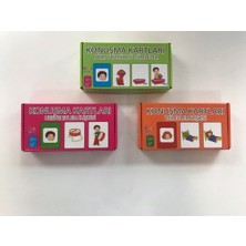 Yuka Kids Konuşma Kartları 3'Lü Dikkat & Zeka Geliştirme Kitapları 3-5 Yaş