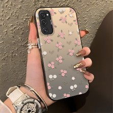 HONTINGA Samsung Galaxy S20 Fe ile Uyumlu Kılıfı Silikon Kenar Sert Arka Düşüme Önleyici Basitlik Anti Düşme Kamera Korumali Çiçek Desen Telefon Kılıfı Kadın ve Erkek Için Uygundur K1-0833
