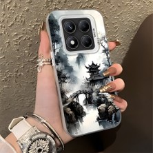 HONTINGA Xiaomi Redmi Note 14 Pro ile Uyumlu Kılıfı Silikon Kenar Sert Arka Düşüme Önleyici Basitlik Anti Düşme Kamera Korumali Manzara Desen Telefon Kılıfı Kadın ve Erkek Için Uygundur K1-0834