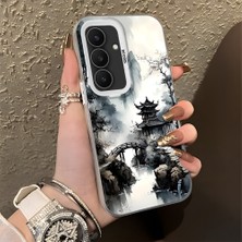 HONTINGA Samsung Galaxy S25 Fe ile Uyumlu Kılıfı Silikon Kenar Sert Arka Düşüme Önleyici Basitlik Anti Düşme Kamera Korumali Manzara Desen Telefon Kılıfı Kadın ve Erkek Için Uygundur K1-0834