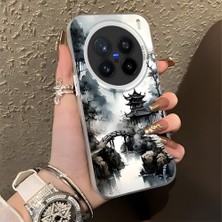 HONTINGA Vivo X200 Pro ile Uyumlu Kılıfı Silikon Kenar Sert Arka Düşüme Önleyici Basitlik Anti Düşme Kamera Korumali Manzara Desen Telefon Kılıfı Kadın ve Erkek Için Uygundur K1-0834