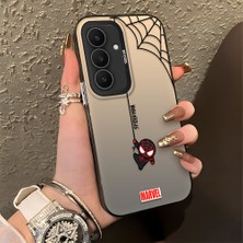 HONTINGA Samsung Galaxy S25 Fe ile Uyumlu Kılıfı Silikon Kenar Sert Arka Düşüme Önleyici Basitlik Anti Düşme Kamera Korumali Spider Man Desen Telefon Kılıfı Kadın ve Erkek Için Uygundur K1-0835