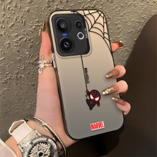 HONTINGA Vivo X200 Fe ile Uyumlu Kılıfı Silikon Kenar Sert Arka Düşüme Önleyici Basitlik Anti Düşme Kamera Korumali Spider Man Desen Telefon Kılıfı Kadın ve Erkek Için Uygundur K1-0835