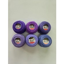 Dmc Koton Perle 8 Numara - Mor Tonları Set