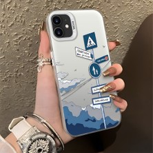 HONTINGA iPhone 11 ile Uyumlu Kılıfı Silikon Kenar Sert Arka Düşüme Önleyici Basitlik Anti Düşme Kamera Korumali Yol Tabelası Desen Telefon Kılıfı Kadın ve Erkek Için Uygundur K1-0837