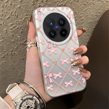 HONTINGA Vivo X300 Pro ile Uyumlu Kılıfı Silikon Kenar Sert Arka Düşüme Önleyici Basitlik Anti Düşme Kamera Korumali Fiyonk Desen Telefon Kılıfı Kadın ve Erkek Için Uygundur K1-0842