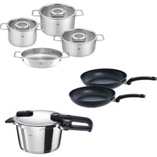 Fissler Vitaquick Edition 4,5 Litre Düdüklü Tencere + Pure Collection Tencere ve Tava Seti