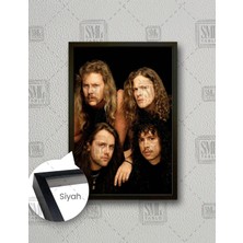 SML Tablo Efsane Grup Metallica Metalika Rock Müzik Sanat Dikey Çerçeveli Kanvas Tablo