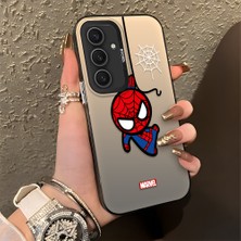 HONTINGA Samsung Galaxy S25 Plus ile Uyumlu Kılıfı Silikon Kenar Sert Arka Düşüme Önleyici Basitlik Anti Düşme Kamera Korumali Spider Desen Telefon Kılıfı Kadın ve Erkek Için Uygundur K1-0839