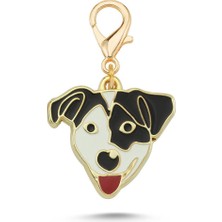 Dali's Jack Russell Siyah Beyaz Altın Kaplama Mineli Aksesuar