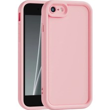 Fenza iPhone 7 ve iPhone 8 ve iPhone Se2 Uyumlu Kamera Çıkıntılı Pembe Renkli Mat Silikon Telefon Kılıfı