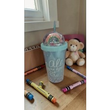 Famemus Accessory Pipetli Kaliteli Işıksız Bardak Matara Suluk