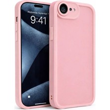 Fenza iPhone 16E / 17E Uyumlu Kamera Çıkıntılı Pembe Renkli Mat Silikon Telefon Kılıfı