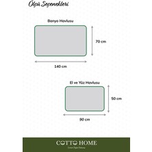 Cotto Home 5 li Kareli Beyaz Renk Yumuşak Pamuk El Yüz Havlusu Seti 50x90 cm