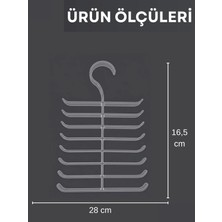 Beylini 16 Gözlü Plastik Kravat Askılığı Dayanıklı Plastik Kravat Kemer Şal Eşarp Atkı Dolap Içi Organizer