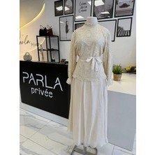 Parla Prive Parla Güpür Detaylı Etek Takım