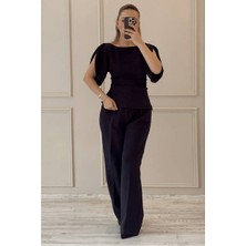BeeYouStudio Siyah Omzu Açık Alt-Üst Takım