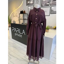 Parla Prive Parla Bordo Elbise