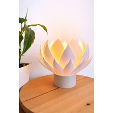 Wooden Touch Lotia Dekoratif Masa Lambası Taş Taban