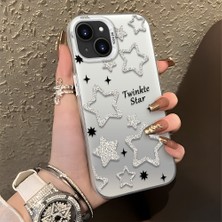 HONTINGA iPhone 13 Mini ile Uyumlu Kılıfı Silikon Kenar Sert Arka Düşüme Önleyici Basitlik Anti Düşme Kamera Korumali Yıldız Desen Telefon Kılıfı Kadın ve Erkek Için Uygundur K1-0840