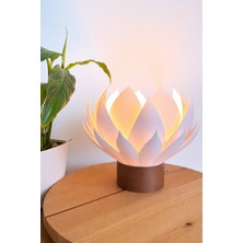 Wooden Touch Lotia Dekoratif Masa Lambası Ceviz Taban