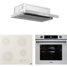 Afm Tech ve Ferre Marka Elektrikli Vitro.nn Ankastre Set ( D037 Sürgülü Aspiratör + FM7701 +V6-05)