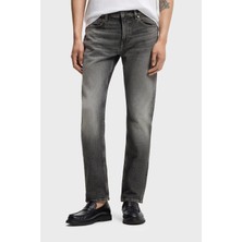 Boss Pamuklu Slim Fit Normal Bel Dar Paça Jeans Erkek Kot Pantolon 50557508 007