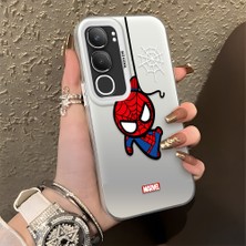 HONTINGA Vivo Y19S ile Uyumlu Kılıfı Silikon Kenar Sert Arka Düşüme Önleyici Basitlik Anti Düşme Kamera Korumali Spider Desen Telefon Kılıfı Kadın ve Erkek Için Uygundur K1-0839