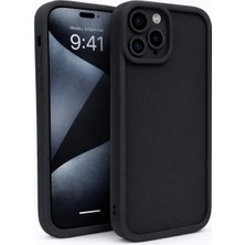 Fenza iPhone 11 Pro Max Uyumlu Kamera Çıkıntılı Siyah Renkli Mat Silikon Telefon Kılıfı