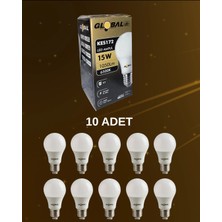 Kendal Elektrik Global KES172 LED Ampul 15W Beyaz Işık - 10’lu Paket