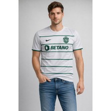 Ceka Yeşil Çizgili Beyaz Erkek Forma Tişört - 9 Numara Baskılı Spor T-Shirt