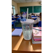 Famemus Accessory Ayıcıklı Işıksız Model Pipetli Matara Bardak