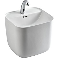 Lena - Tezgah Üstü Monoblok Lavabo Kare Yarım Outlet - E-251-